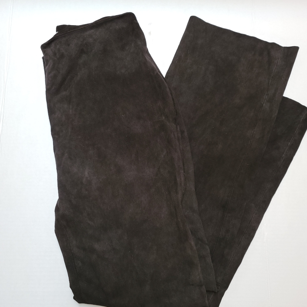 Lilly Puitzer Black Suede Boot Cut Pants